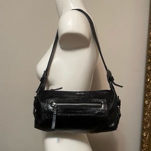NWOT FRANCESCO BIASIA BLACK LEATHER BAG